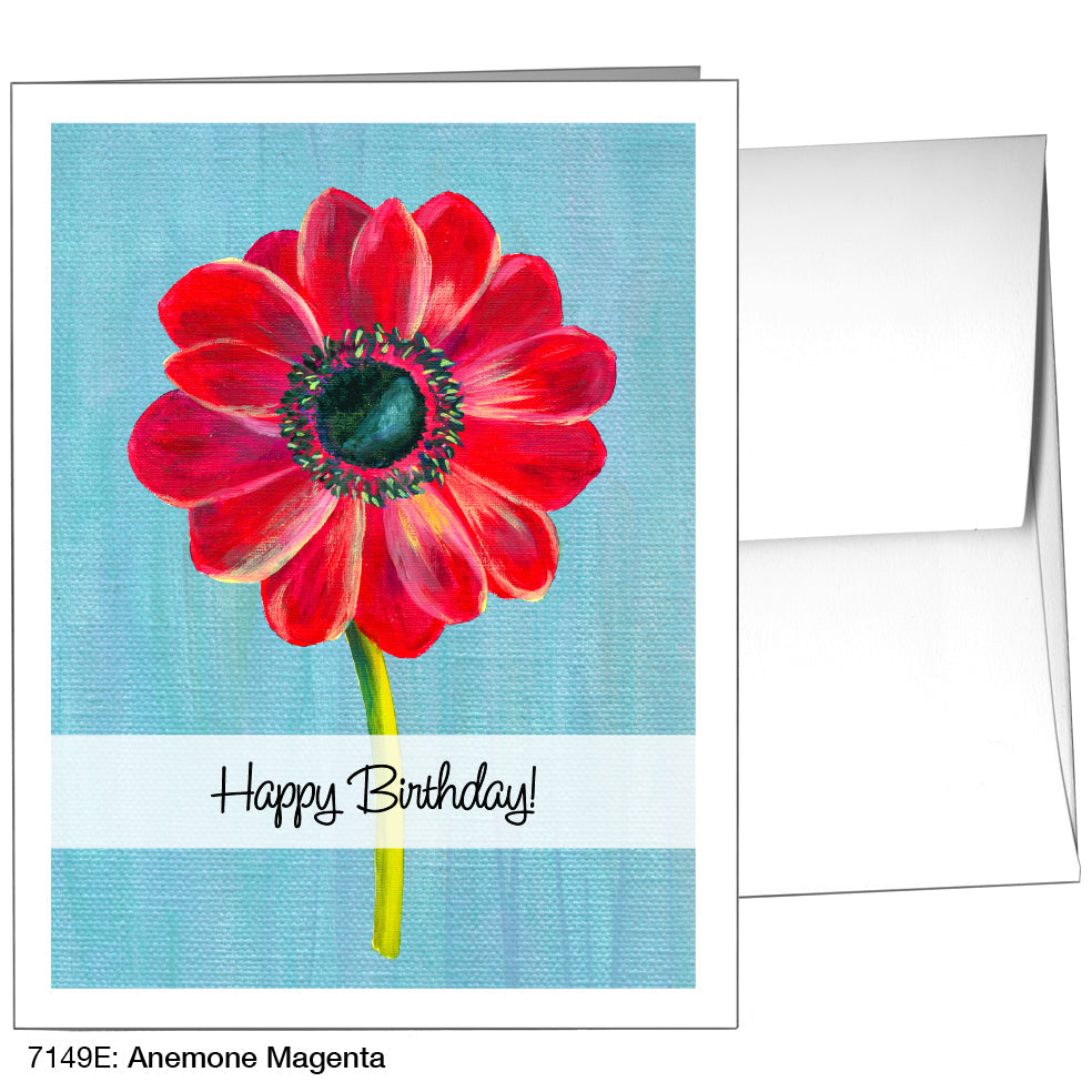 Anemone Magenta, Greeting Card (7149E), A2, printedcanvas.com