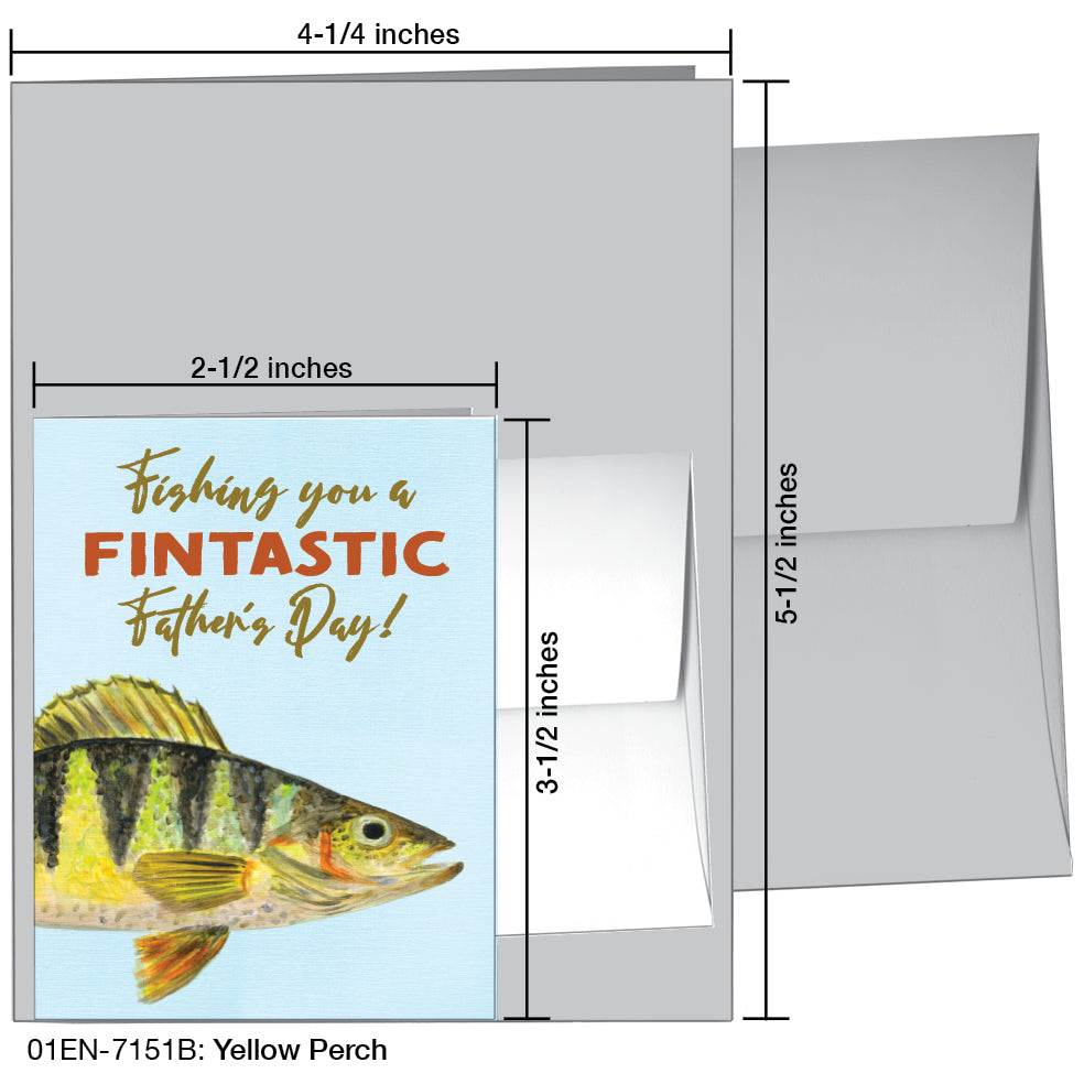 Yellow Perch, Greeting Card (7151B), Enclosure, www.printedcanvas.com