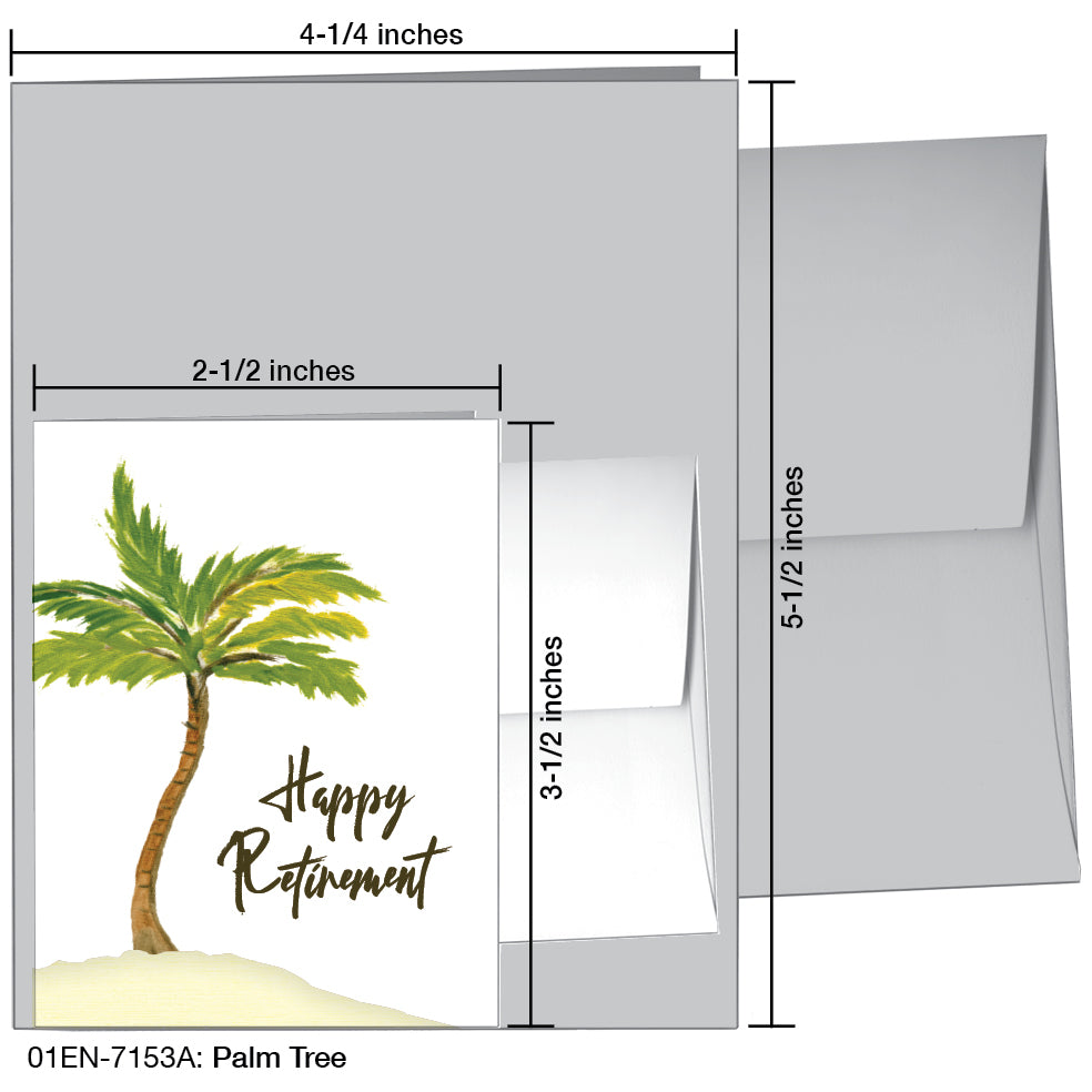 Palm Tree, Greeting Card (7153A), Enclosure, www.printedcanvas.com