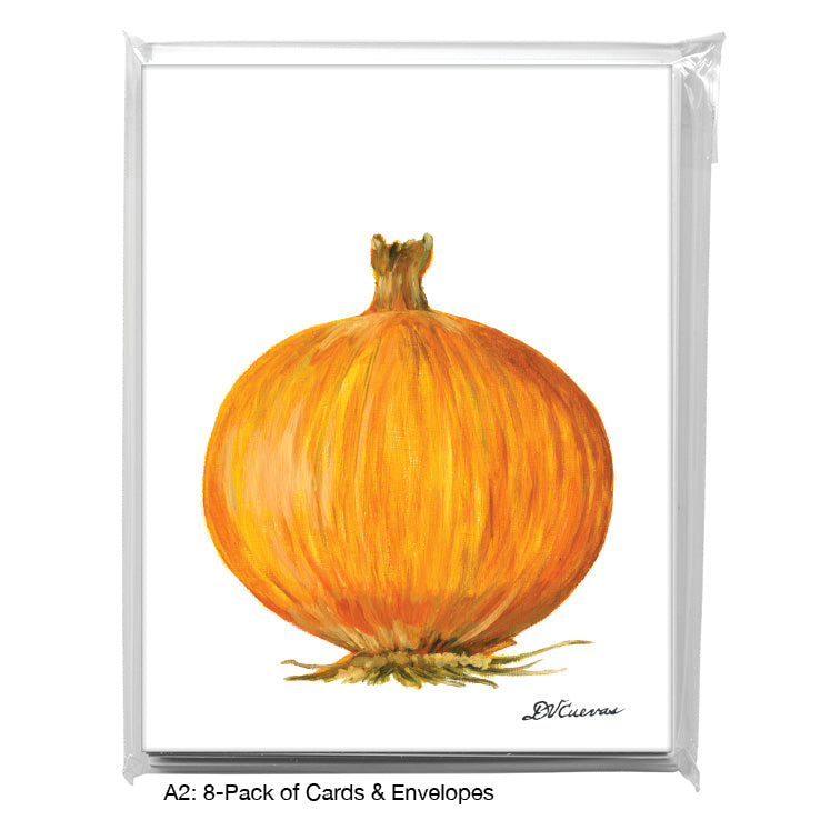 Yellow Onion, Greeting Card (7154A), A2 8-Pack, printedcanvas.com