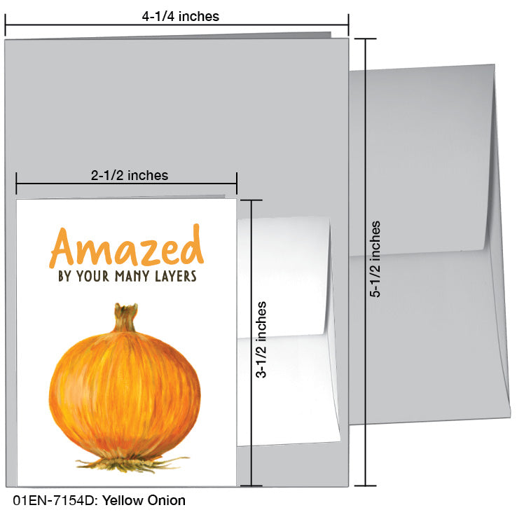 Yellow Onion, Greeting Card (#7154D), Enclosure Card, www.printedcanvas.com