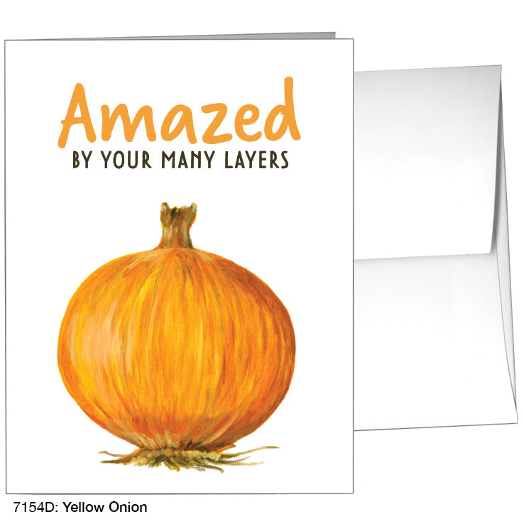 Yellow Onion, Greeting Card (#7154D), A2 Card Front, www.printedcanvas.com