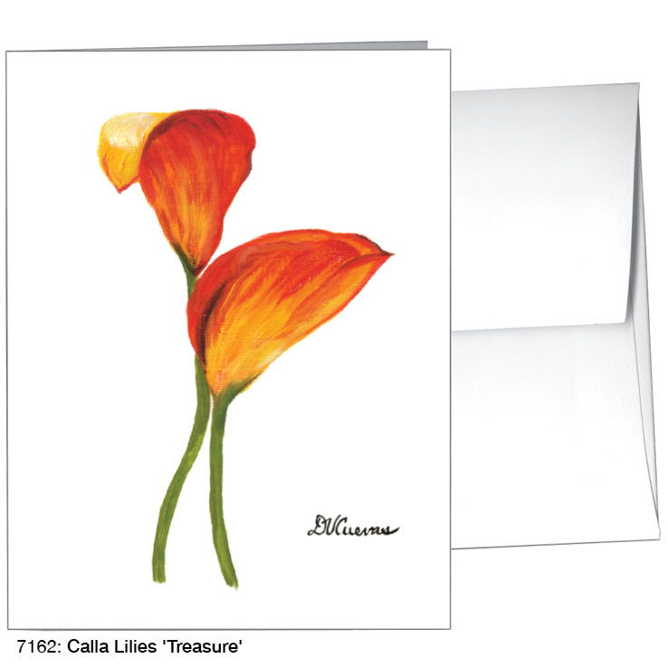 Calla Lilies 'Treasure', Greeting Card (7162), A2, printedcanvas.com