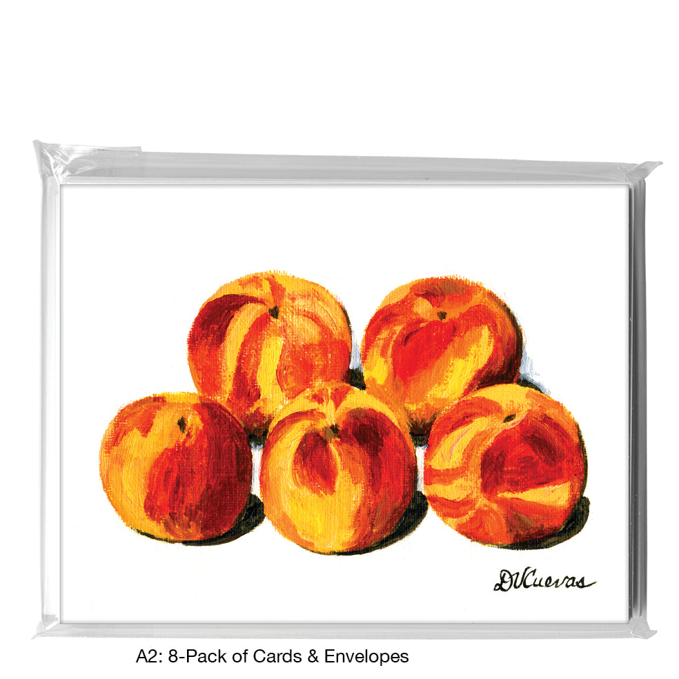 Peaches, Greeting Card (7173A), A2 Card 8-Pack, www.printedcanvas.com