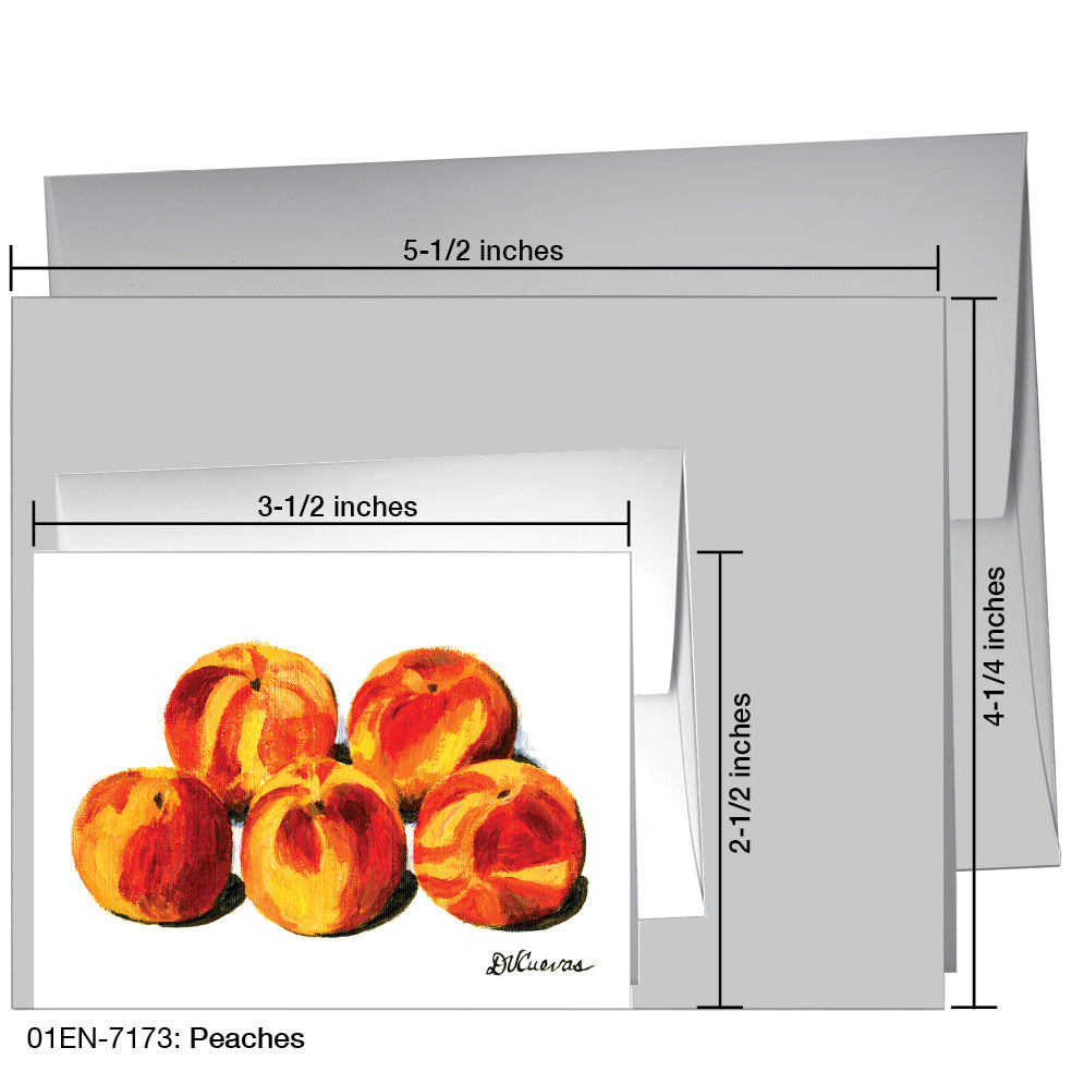 Peaches, Greeting Card (7173A), Enclosure Card, www.printedcanvas.com
