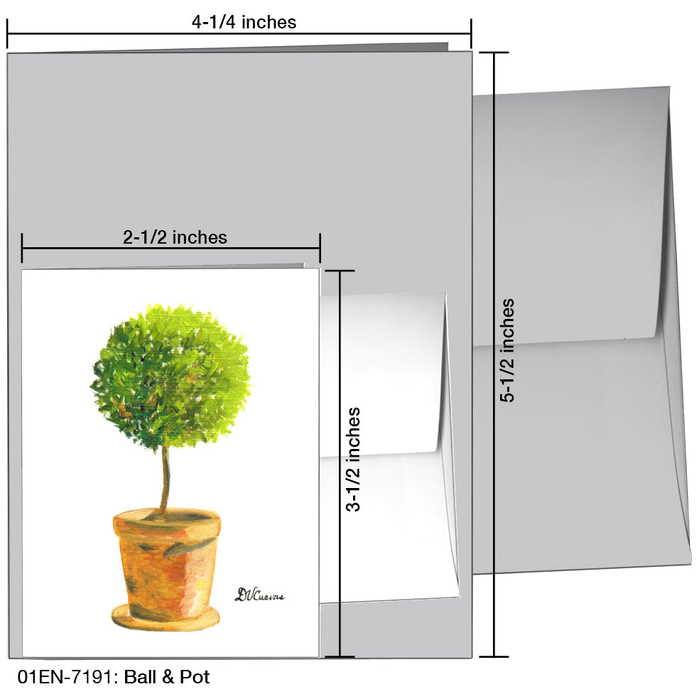 Ball & Pot, Greeting Card (7191A), Enclosure Card, www.printedcanvas.com
