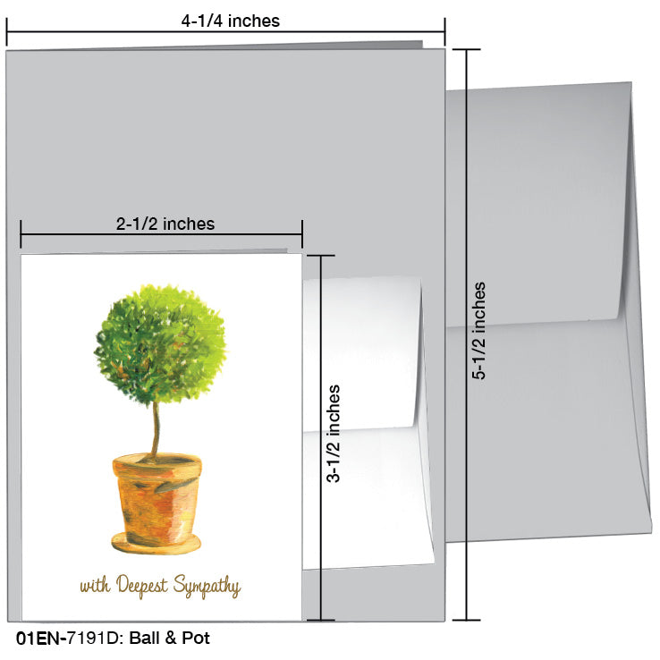 Ball & Pot, Greeting Card (7191D), Enclosure Card, www.printedcanvas.com