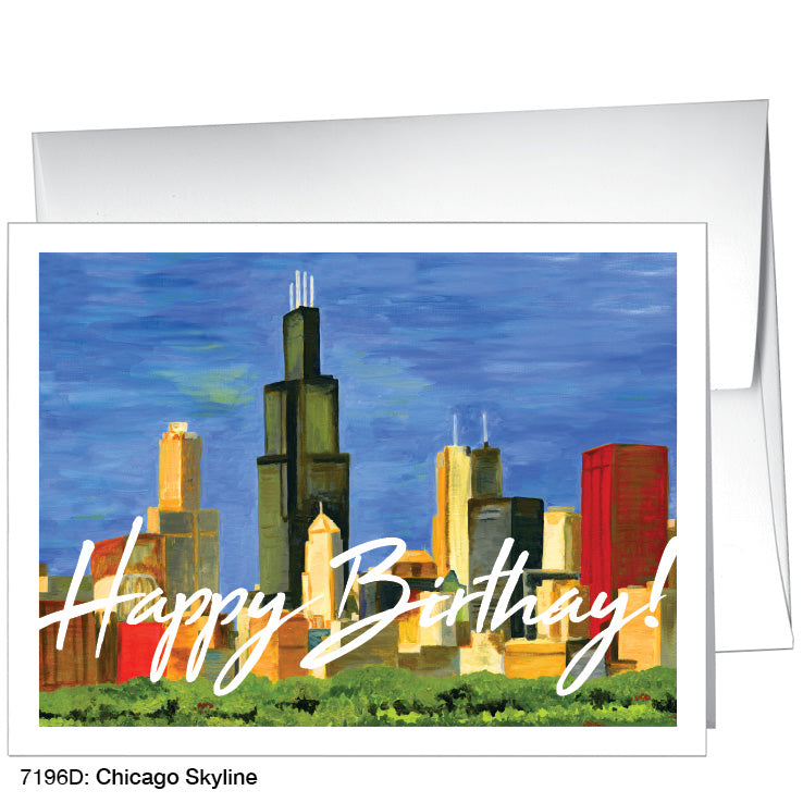 Chicago Skyline, Greeting Card (7196D), A2, printedcanvas.com