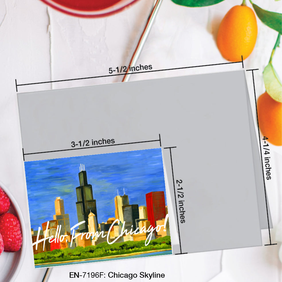 Chicago Skyline, Greeting Card (#7196F)