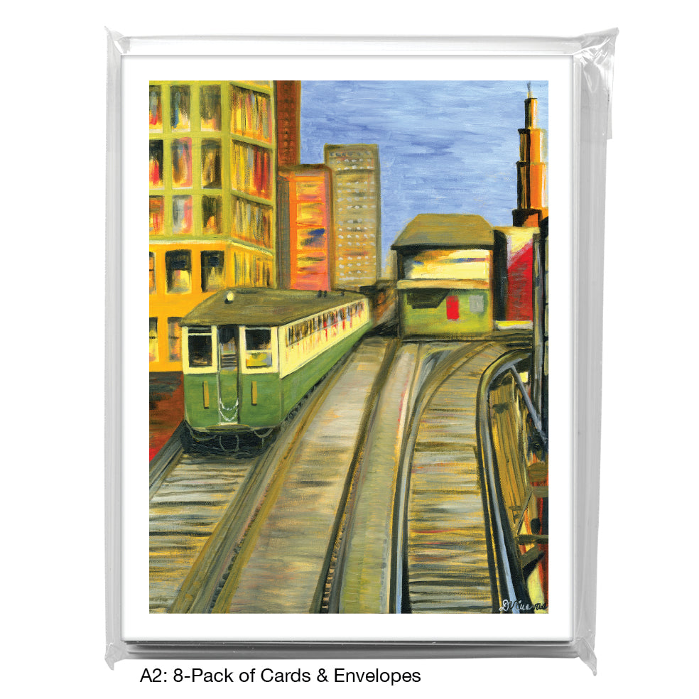 Loop, Chicago, Greeting Card (7198B), A2 8-Pack, printedcanvas.com