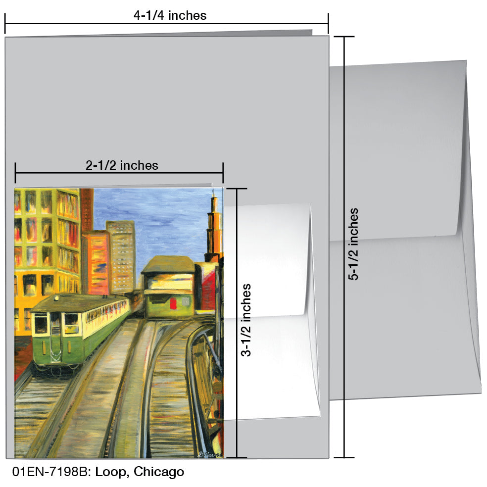Loop, Chicago, Greeting Card (7198B), Enclosure, printedcanvas.com