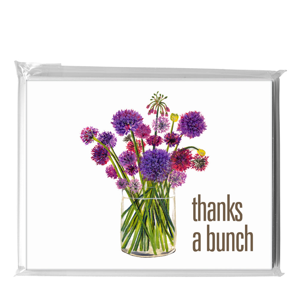 Alliums in Vase, Greeting Card (7203B), A2 Card 8-Pack, www.printedcanvas.com