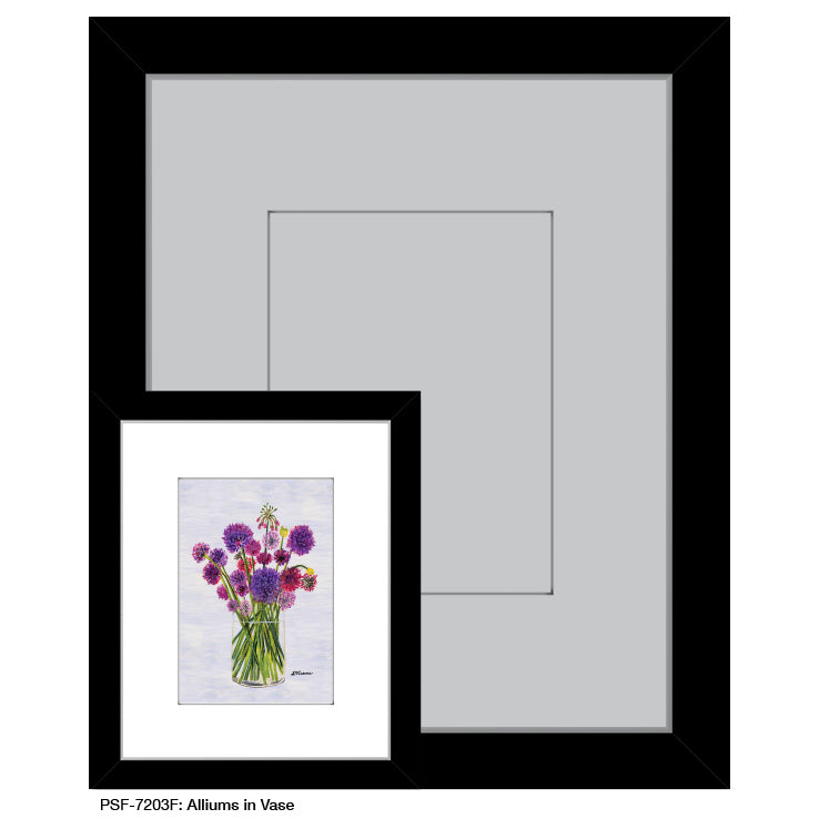 Alliums in Vase, Print (#7203F), Print Matted, www.printedcanvas.com