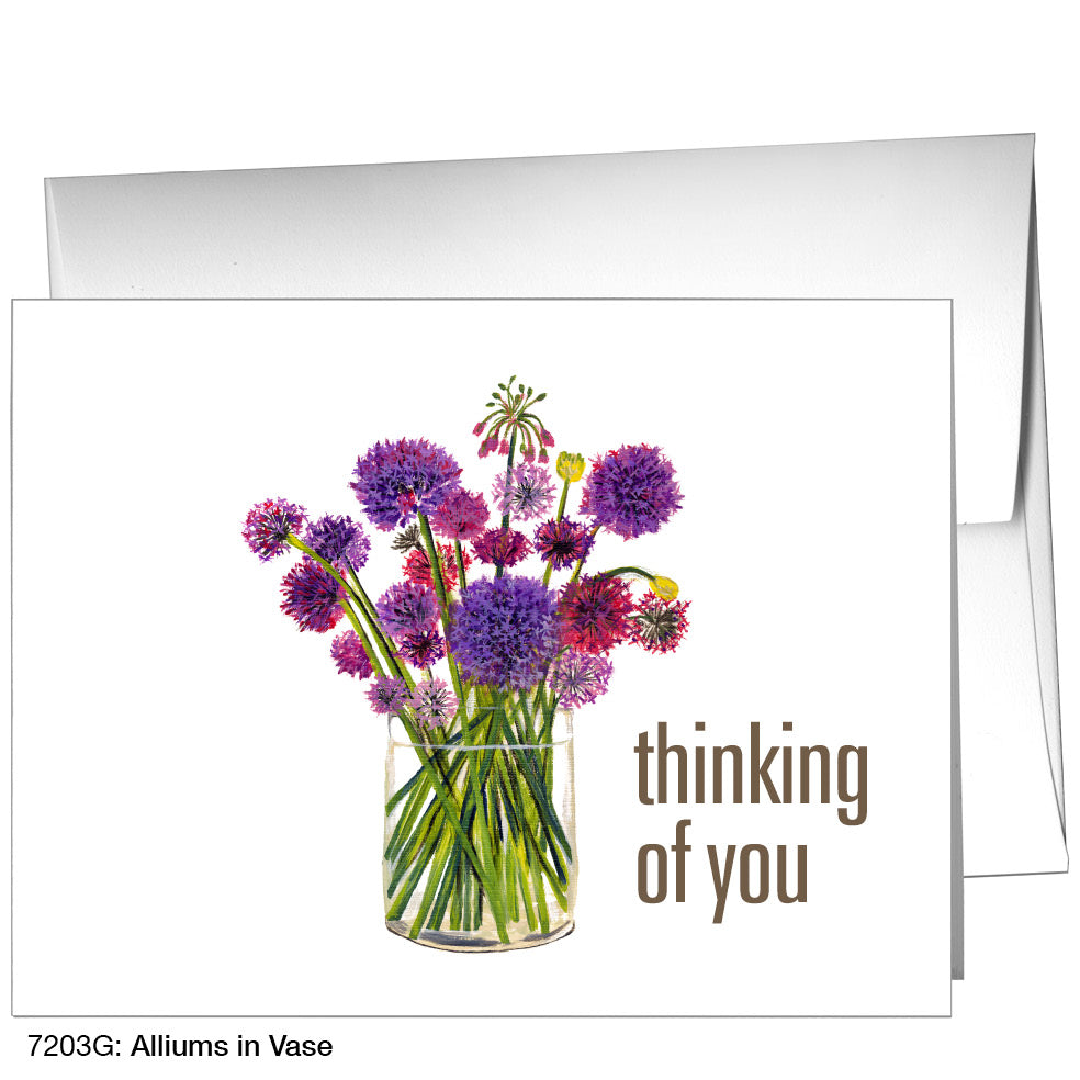 Alliums in Vase, Greeting Card (7203G), A2, printedcanvas.com