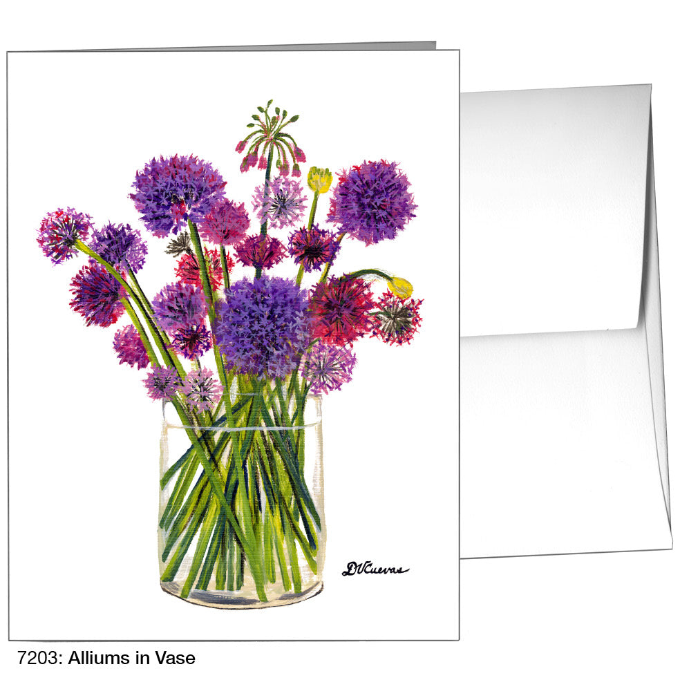 Alliums in Vase, Greeting Card (7203), A2, printedcanvas.com