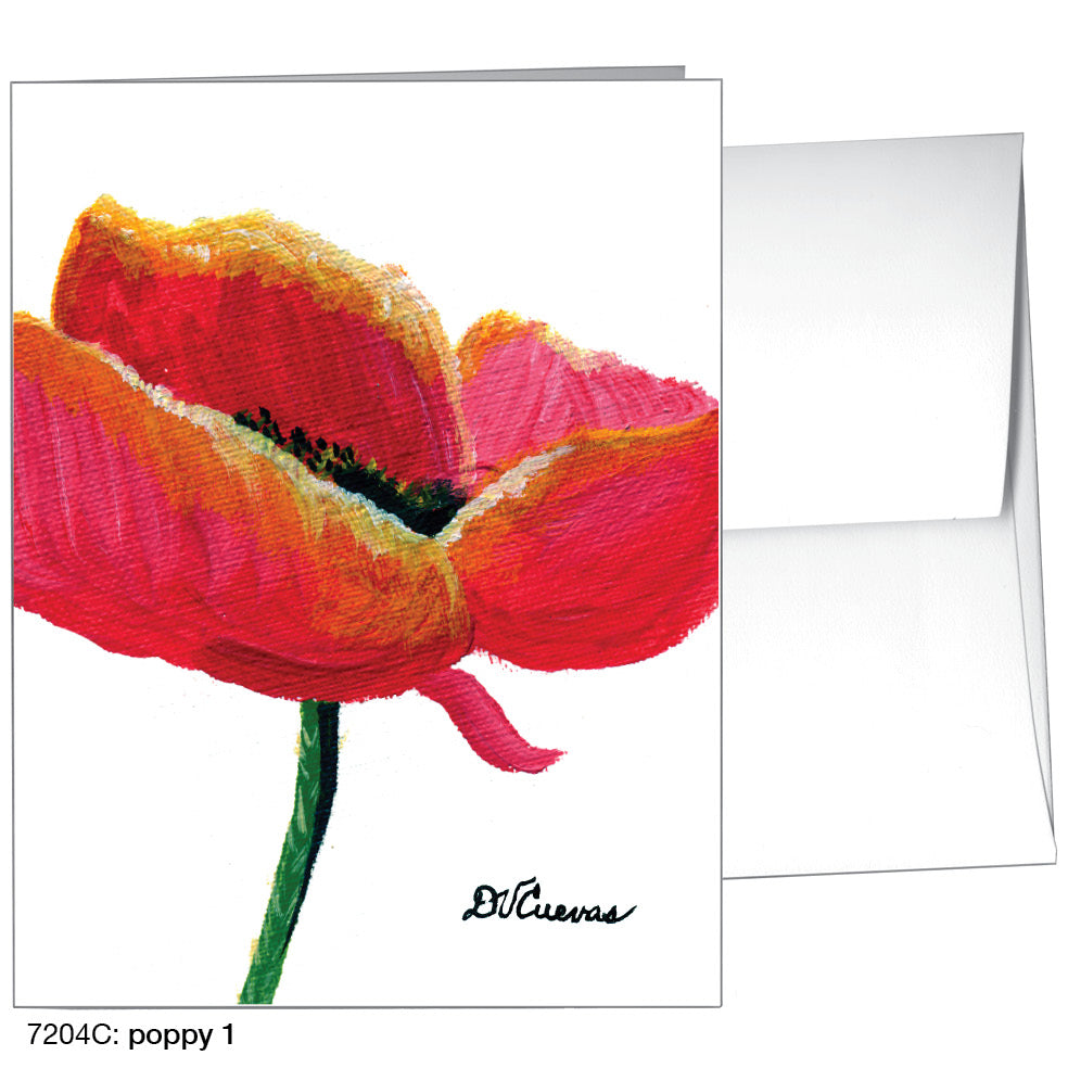 Poppy 01, Greeting Card (7204C), A2, printedcanvas.com