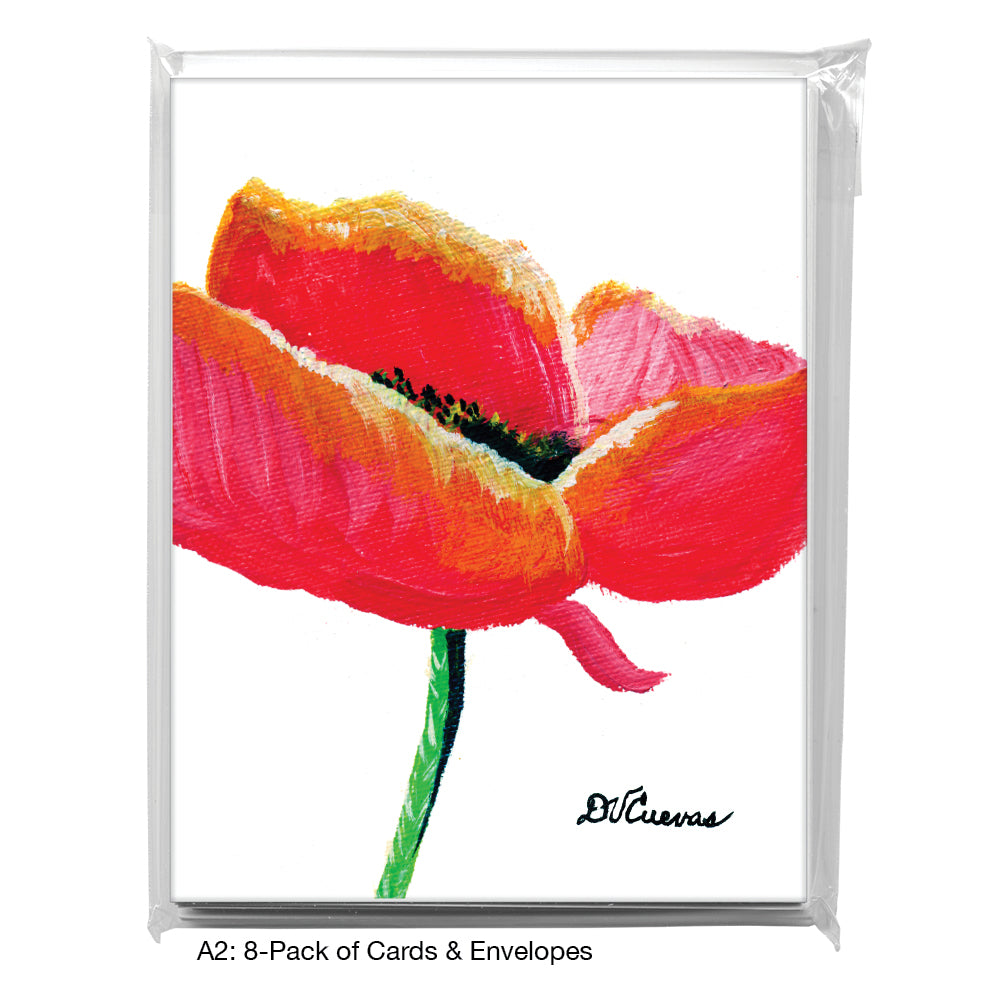 Poppy 01, Greeting Card (7204C), A2 8-Pack, printedcanvas.com