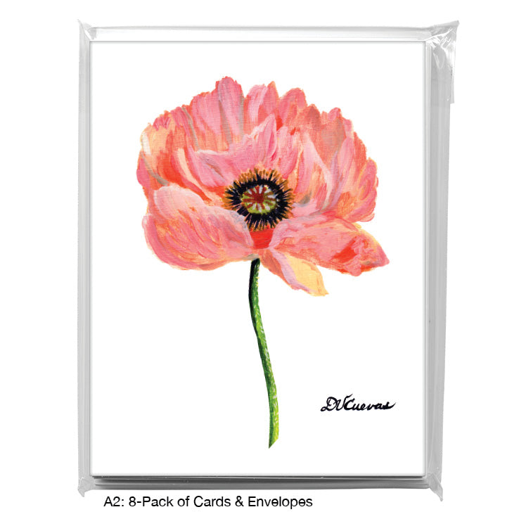 Poppy 02, Greeting Card (7205), A2 8-Pack, printedcanvas.com