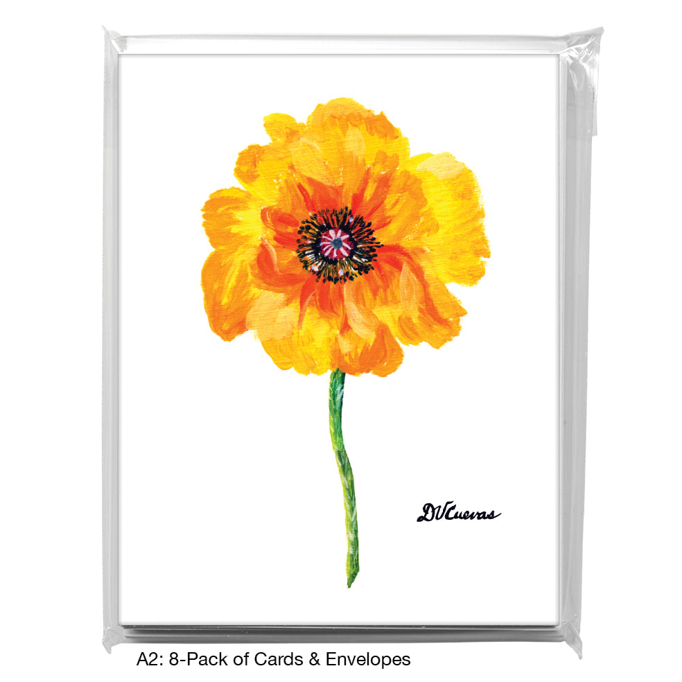 Poppy 03, Greeting Card (7206), A2 8-Pack, printedcanvas.com