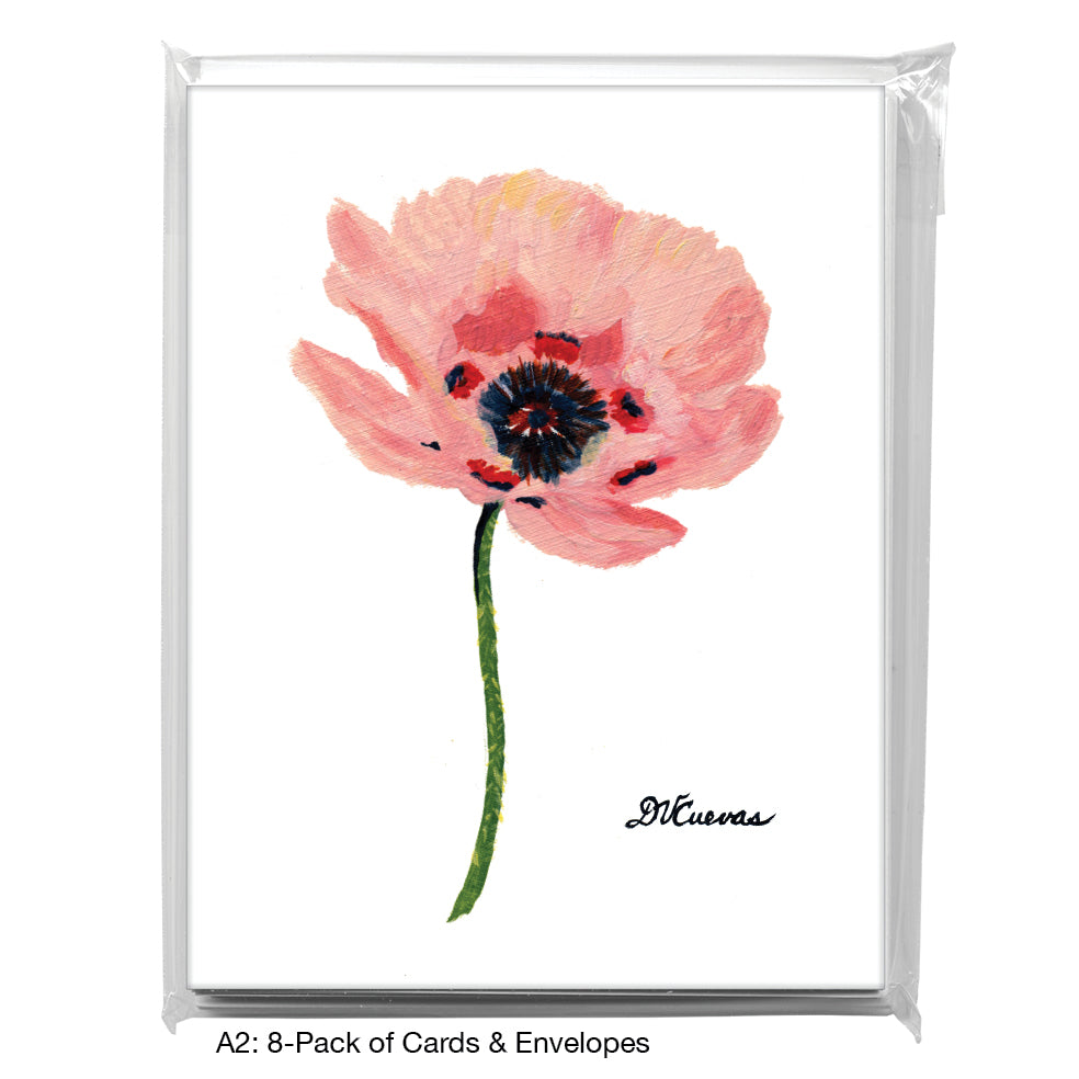 Poppy 05, Greeting Card (7208A), A2 Card 8-Pack, www.printedcanvas.com