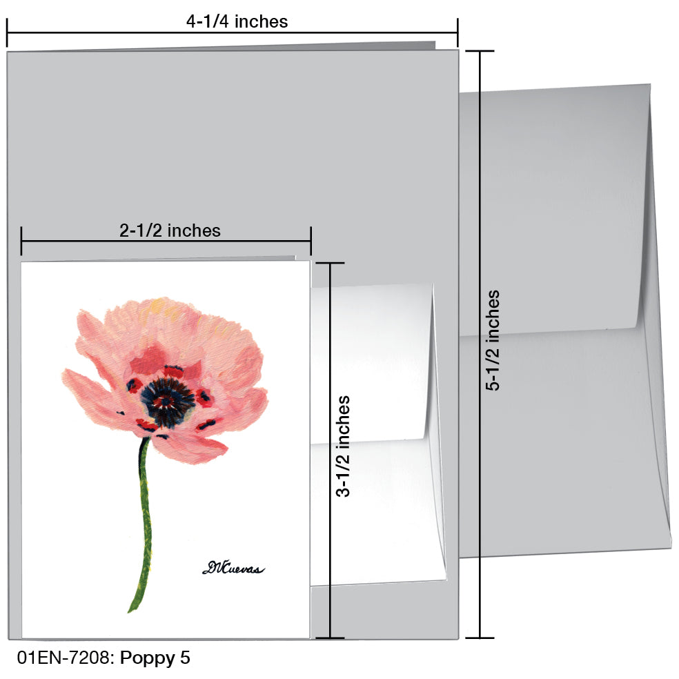 Poppy 05, Greeting Card (7208A), Enclosure Card, www.printedcanvas.com