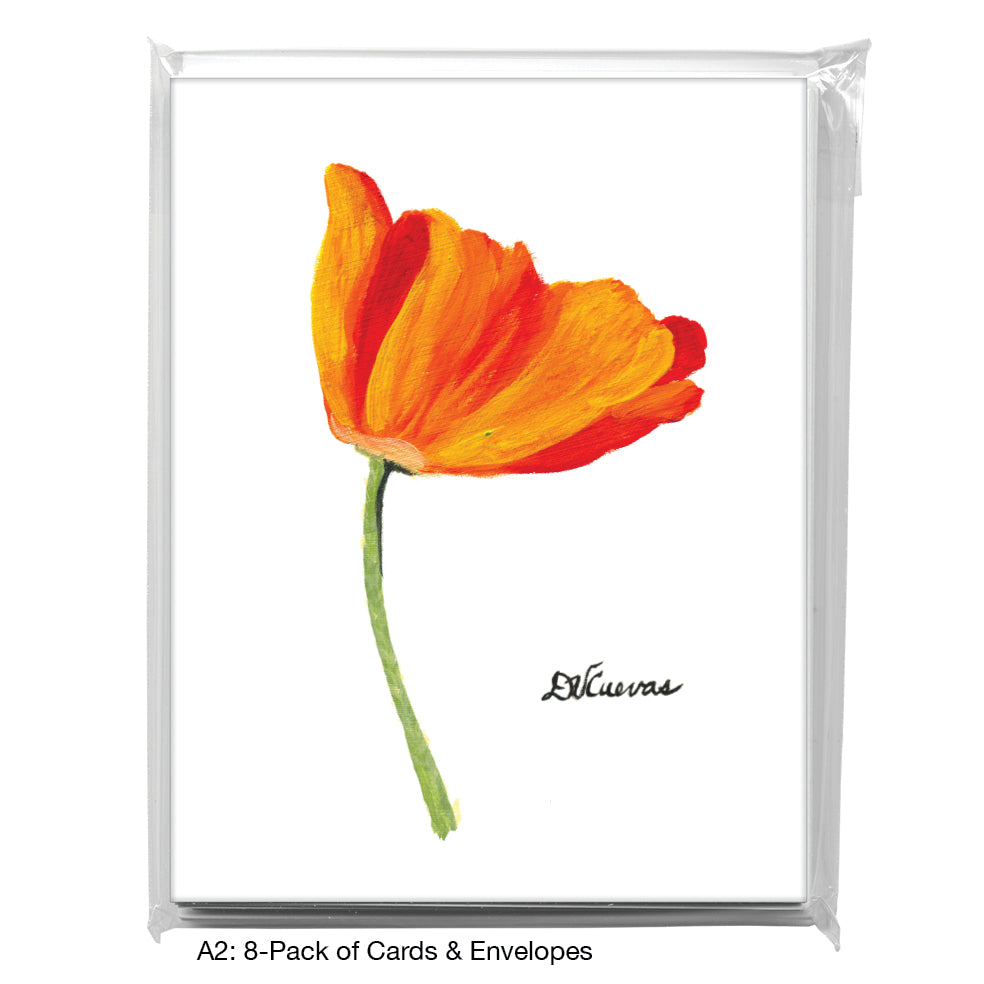 Poppy 07, Greeting Card (7210), A2 8-Pack, printedcanvas.com