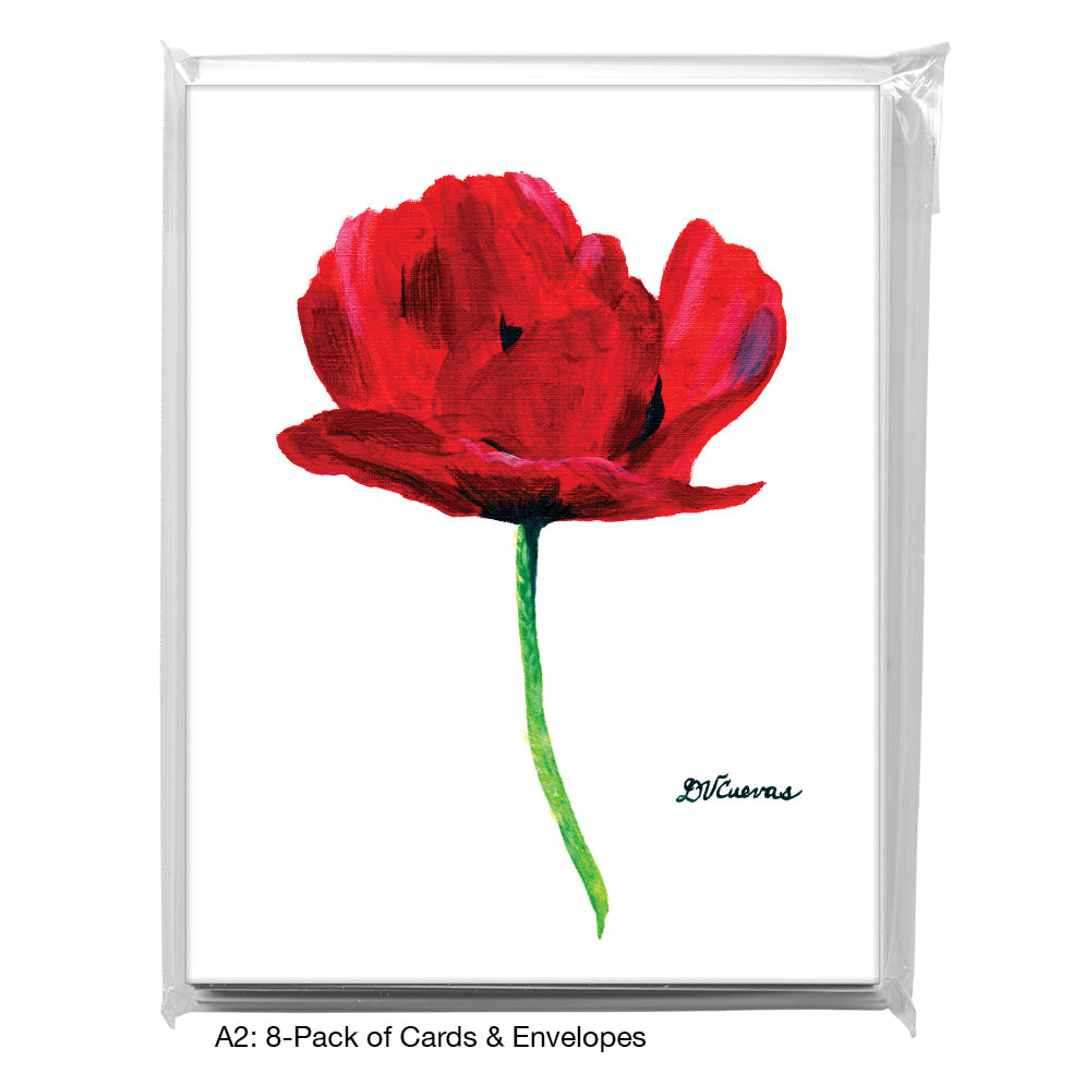 Poppy 09, Greeting Card (7212), A2 8-Pack, printedcanvas.com