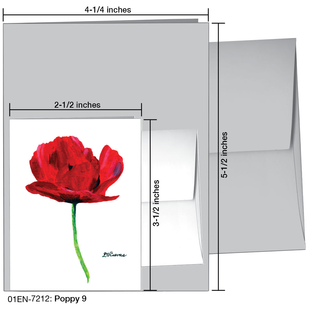 Poppy 09, Greeting Card (7212), Enclosure, printedcanvas.com