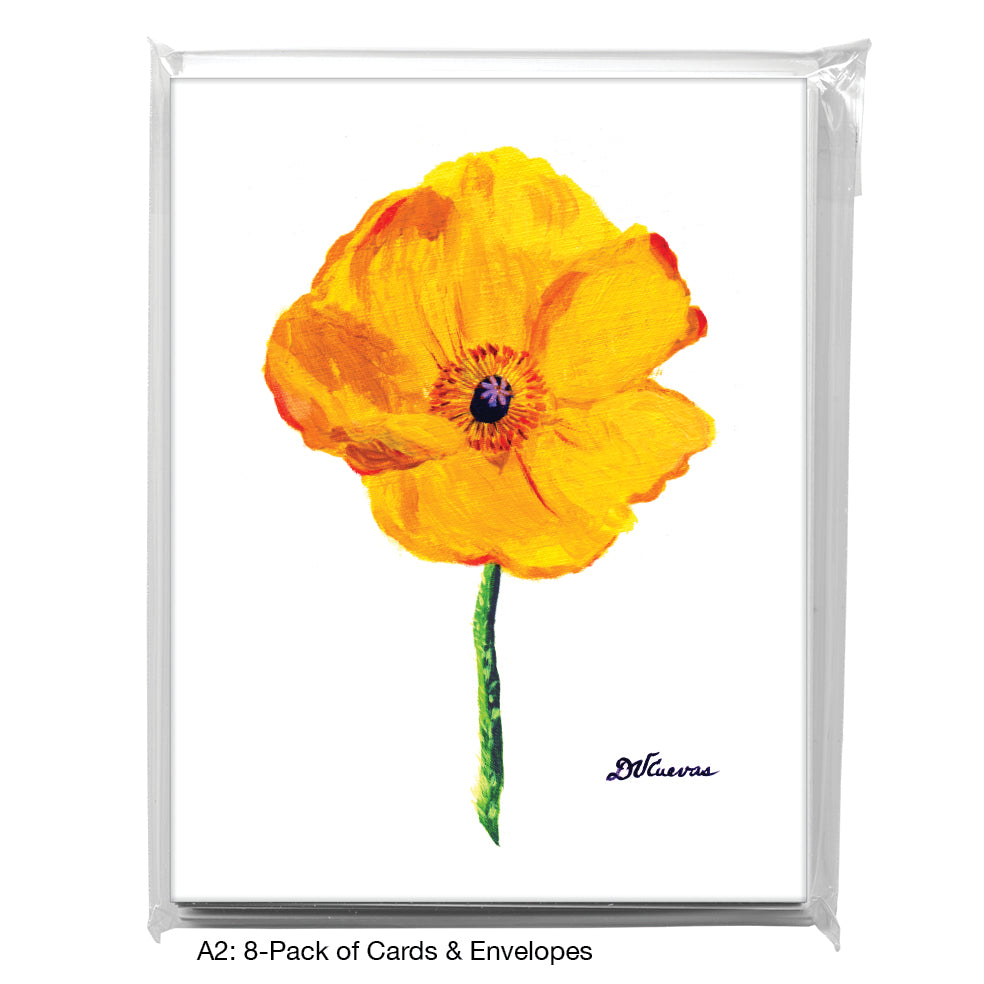 Poppy 11, Greeting Card (7214), A2 8-Pack, printedcanvas.com