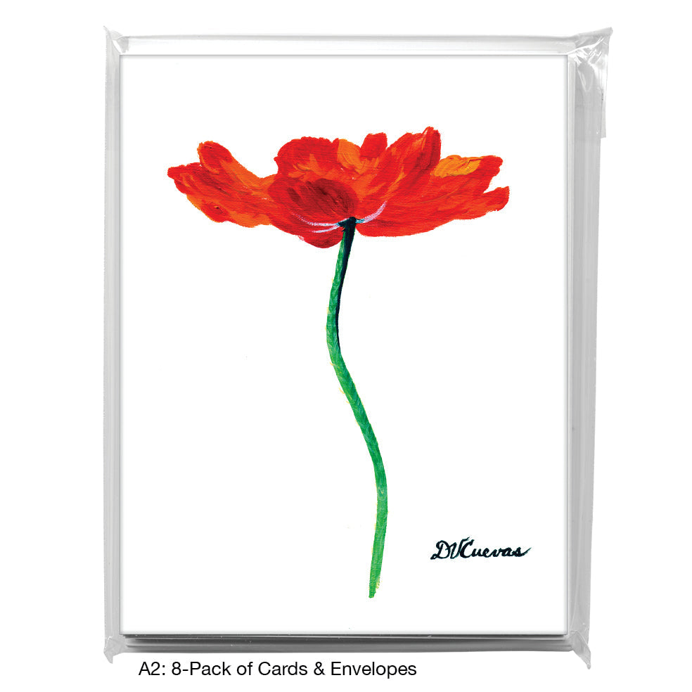 Poppy 12, Greeting Card (7215), A2 8-Pack, printedcanvas.com