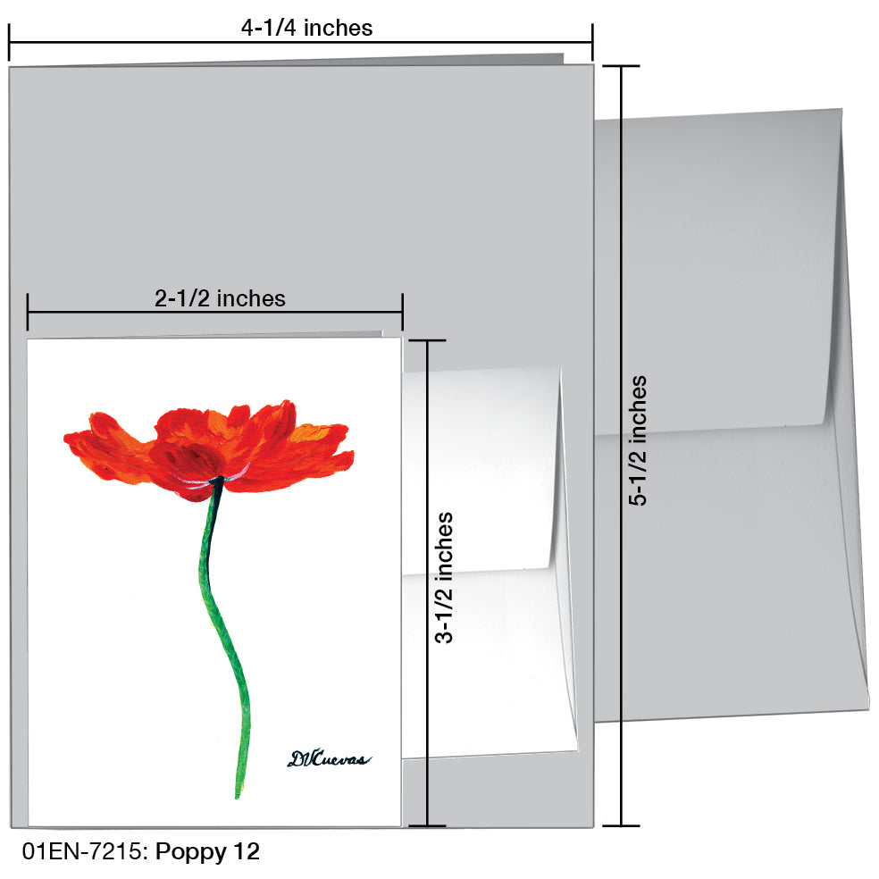Poppy 12, Greeting Card (7215), Enclosure, printedcanvas.com