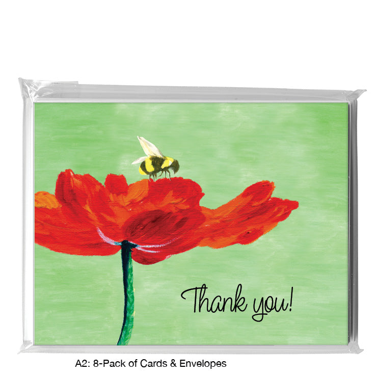 Poppy 12, Greeting Card (7215B), A2 8-Pack, printedcanvas.com