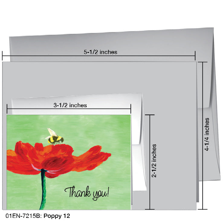 Poppy 12, Greeting Card (7215B), Enclosure Card, printedcanvas.com
