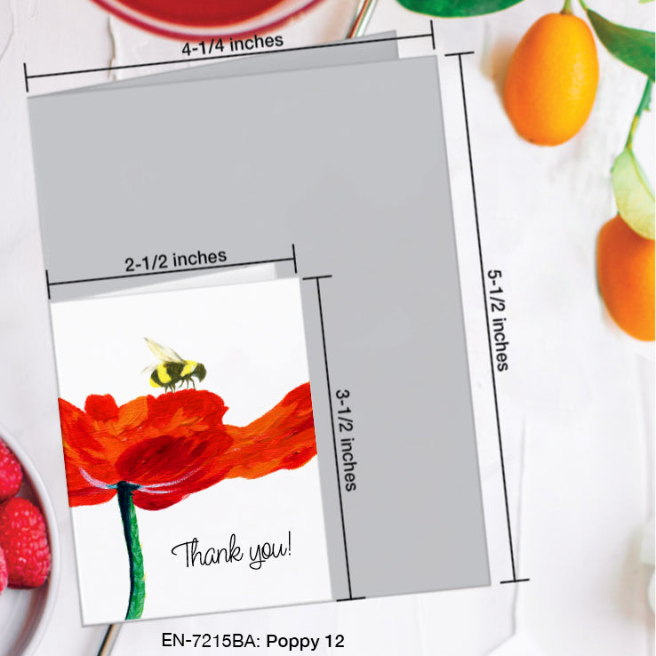 Poppy 12, Greeting Card (#7215BA)