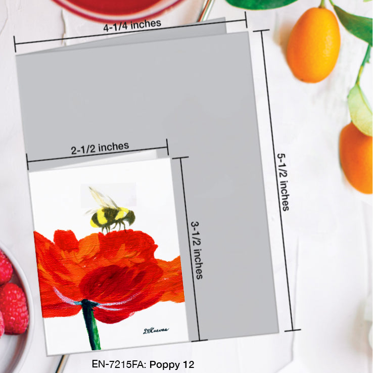 Poppy 12, Greeting Card (#7215FA)