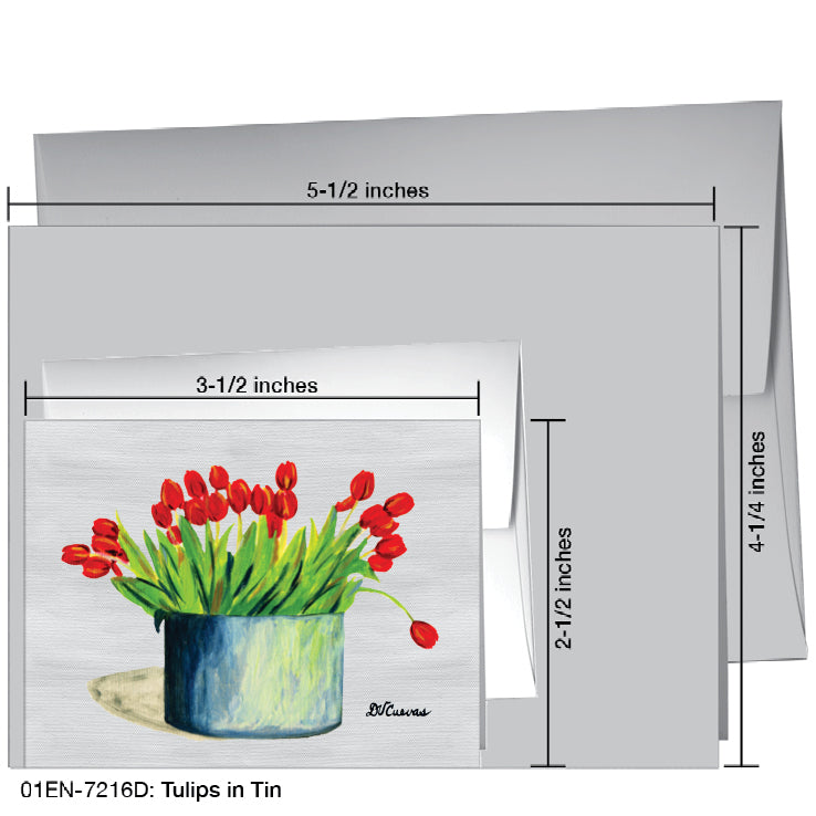 Tulips in Tin, Greeting Card (#7216D)