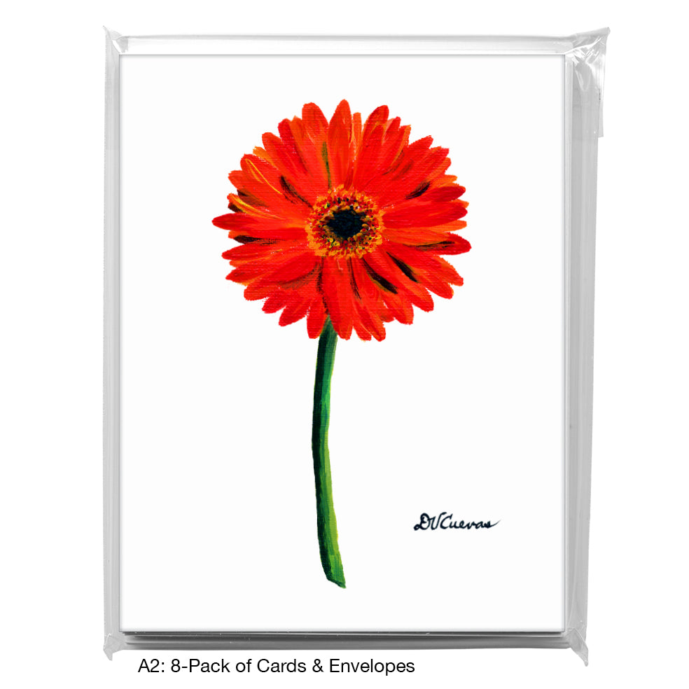 Gerber Red Single, Greeting Card (7229), A2 8-Pack, printedcanvas.com
