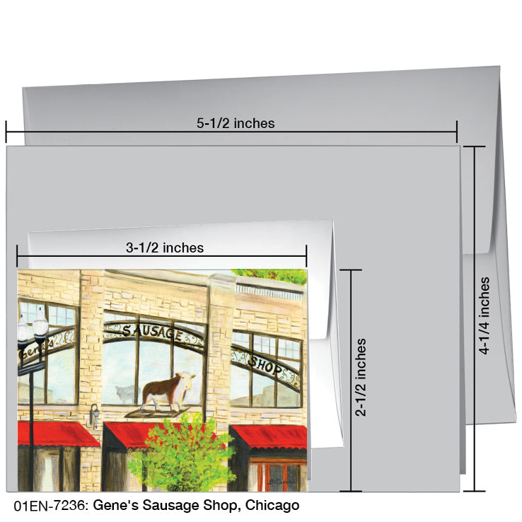 Gene's Sausage Shop, Chicago, Greeting Card (7236), Enclosure, printedcanvas.com