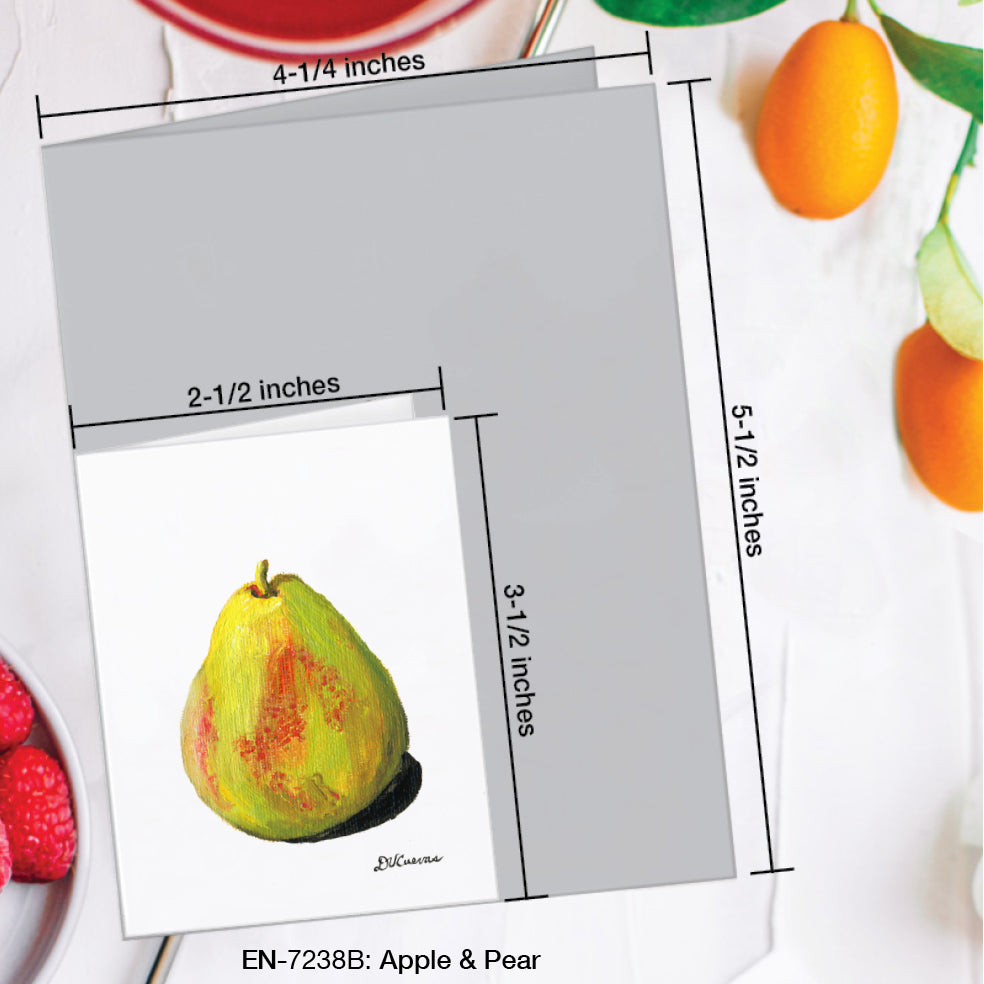 Apple & Pear, Greeting Card (#7238B)