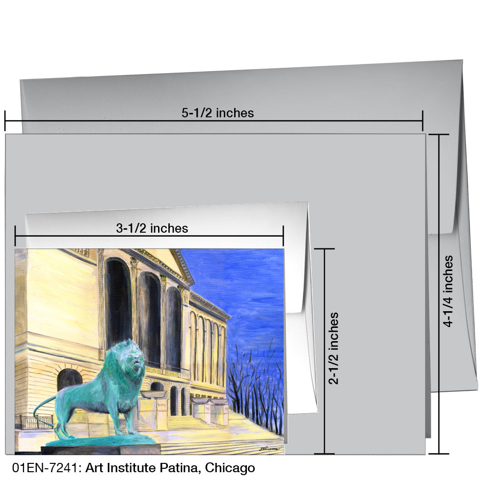 Art Institute Patina, Chicago, Greeting Card (7241), Enclosure, printedcanvas.com