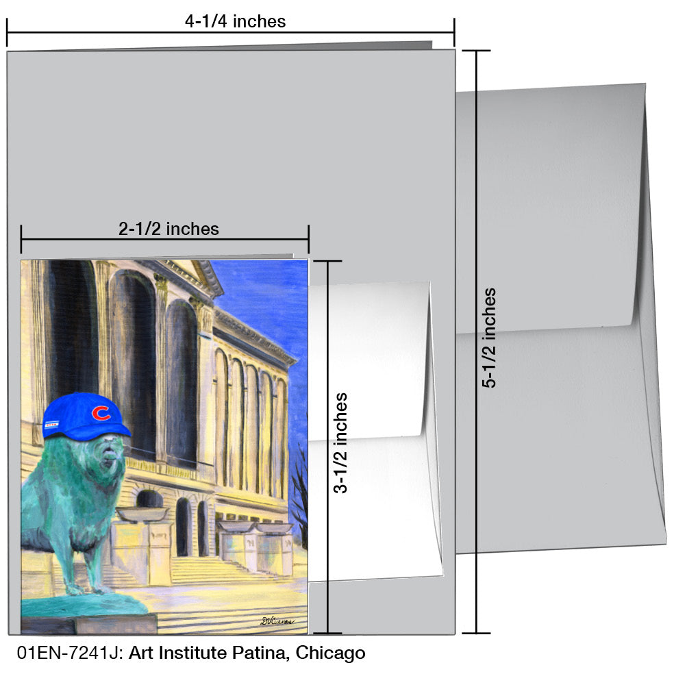 Art Institute Patina, Chicago, Greeting Card (7241J), Enclosure, printedcanvas.com