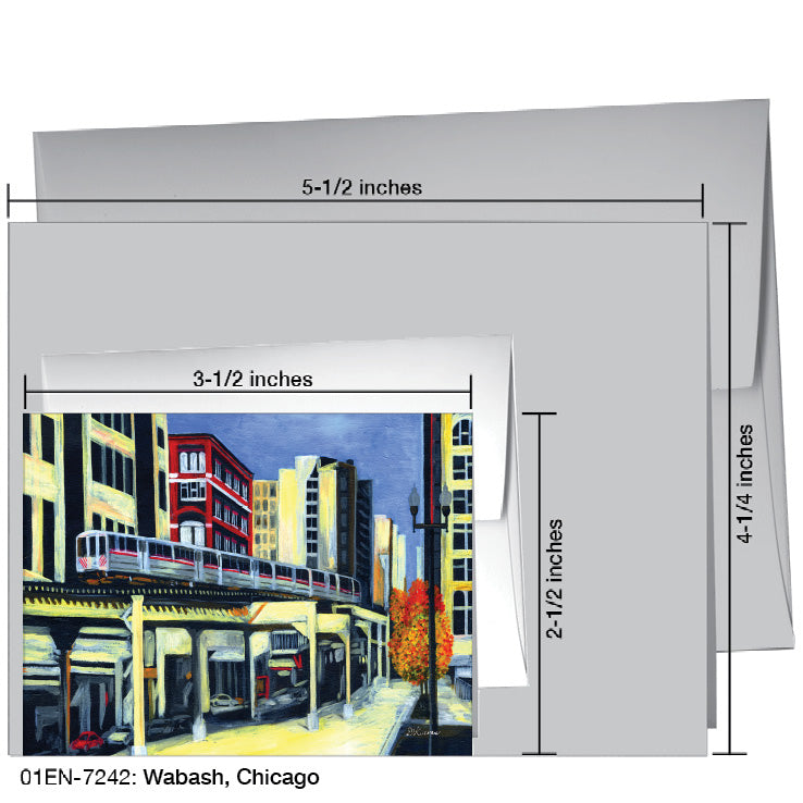 Wabash, Chicago, Greeting Card (7242A)
