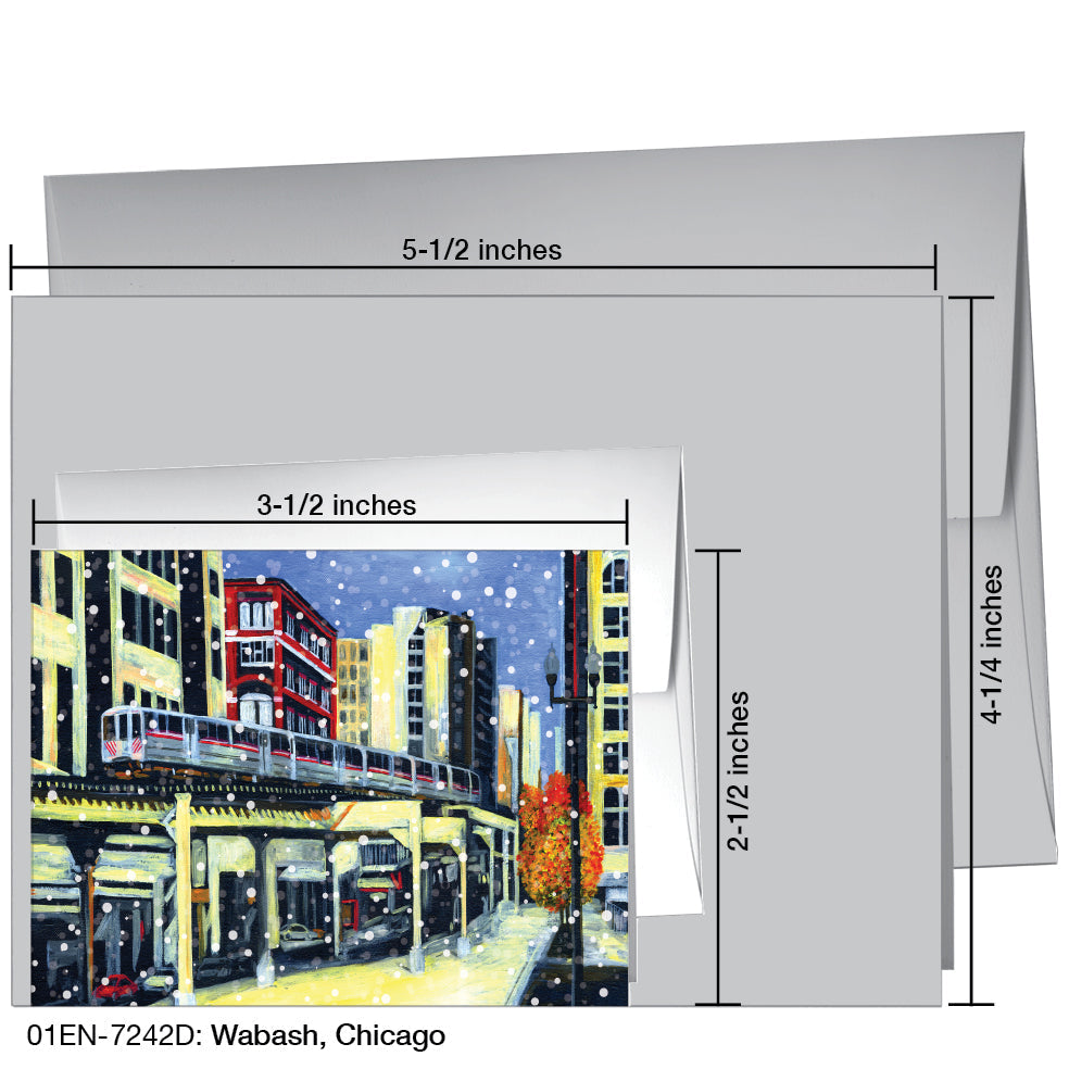 Wabash, Chicago, Greeting Card (7242D), Enclosure Card, www.printedcanvas.com