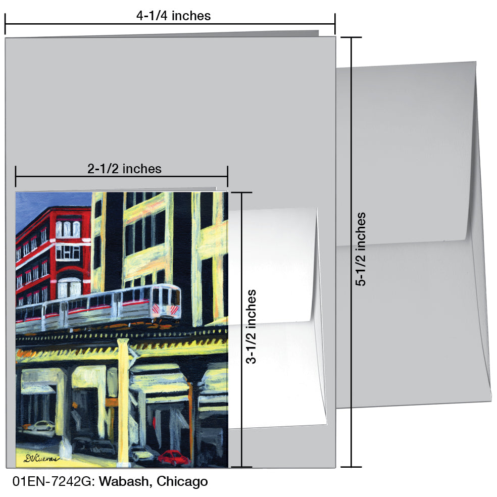 Wabash, Chicago, Greeting Card (7242G), Enclosure, www.printedcanvas.com