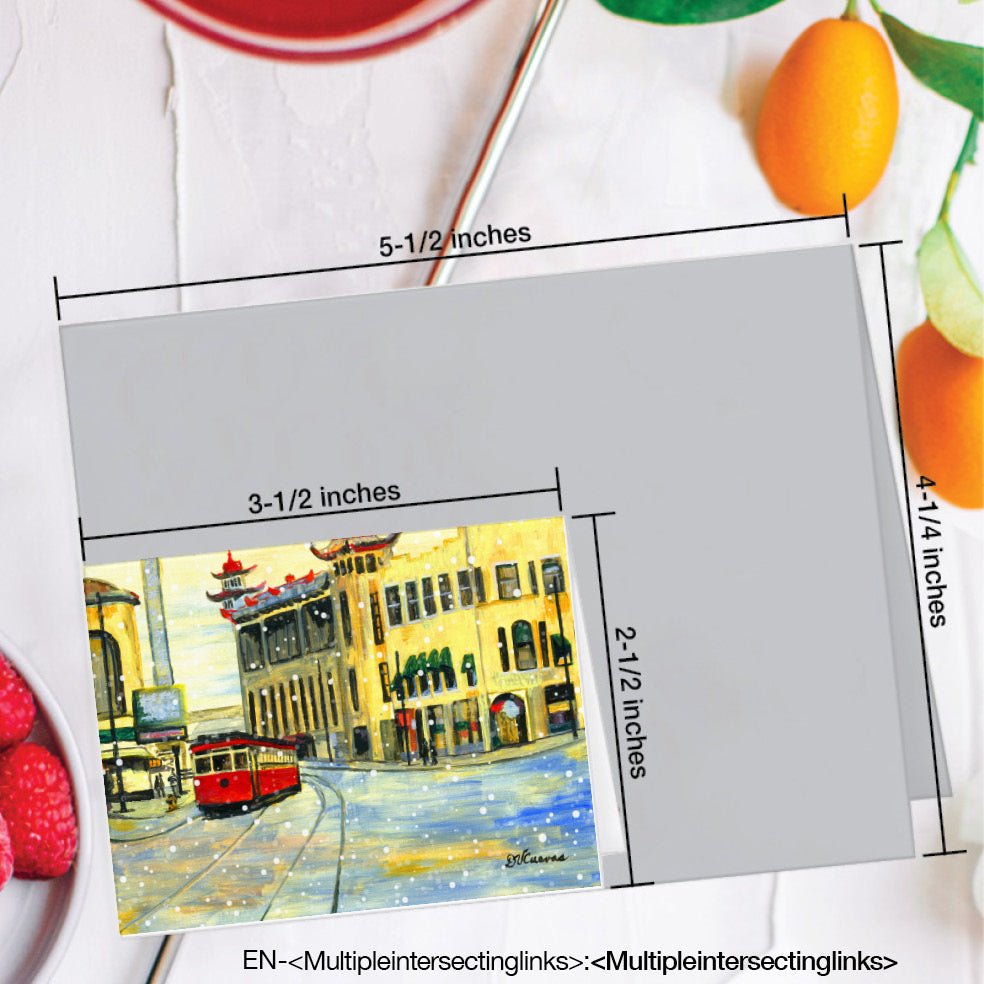 Wentworth at Cermak, Chicago, Greeting Card (#7243B), Enclosure Card, www.printedcanvas.com