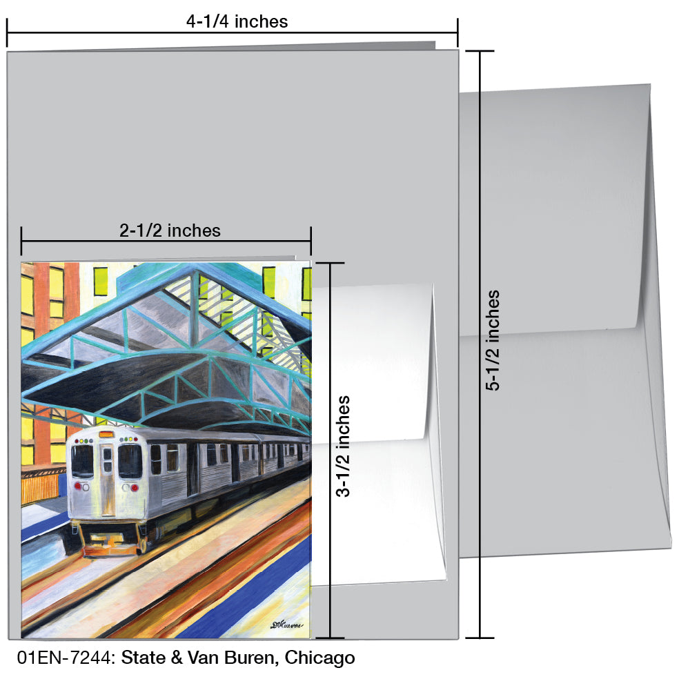 State & Van Buren, Chicago, Greeting Card (7244), Enclosure, printedcanvas.com