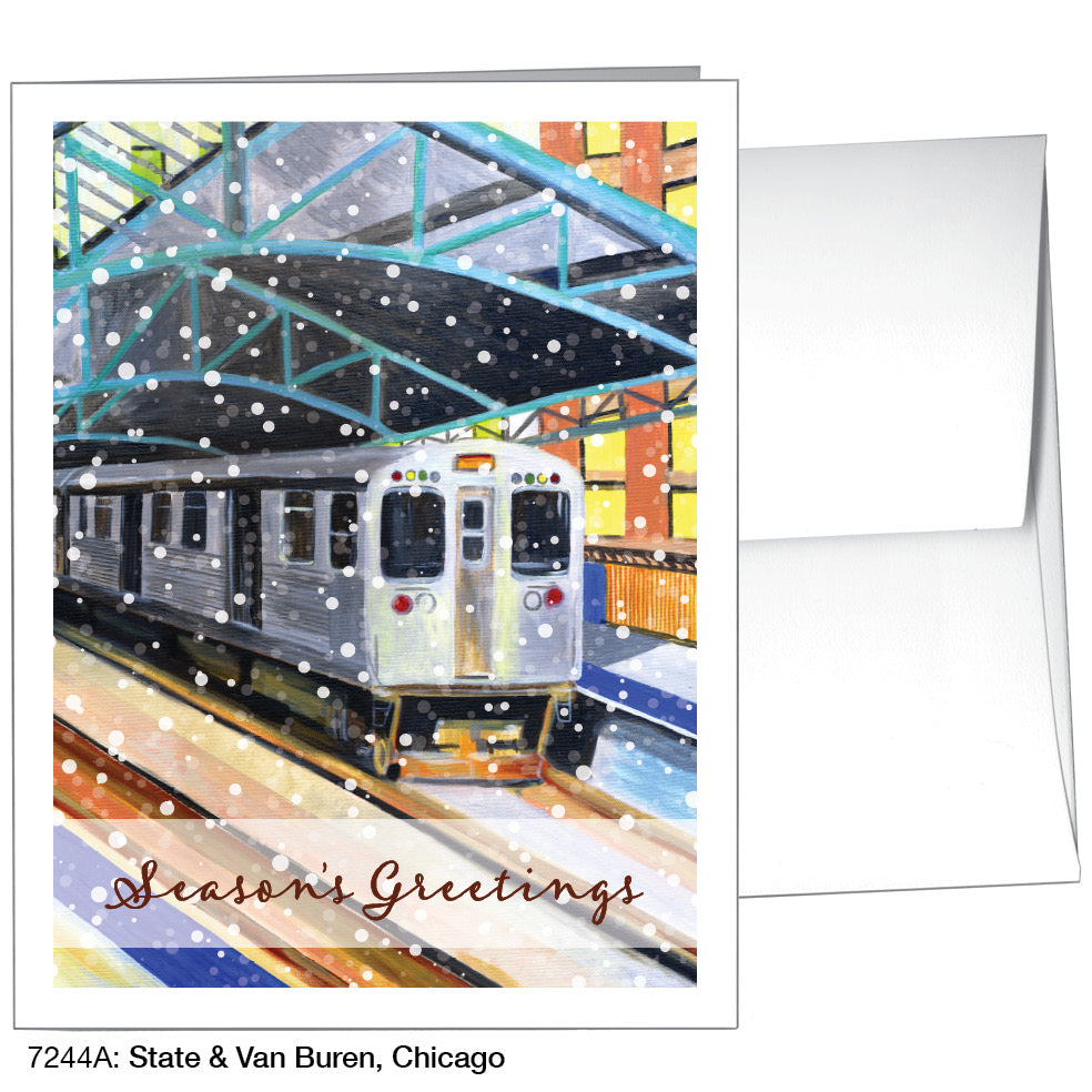 State & Van Buren, Chicago, Greeting Card (7244A), A2, printedcanvas.com