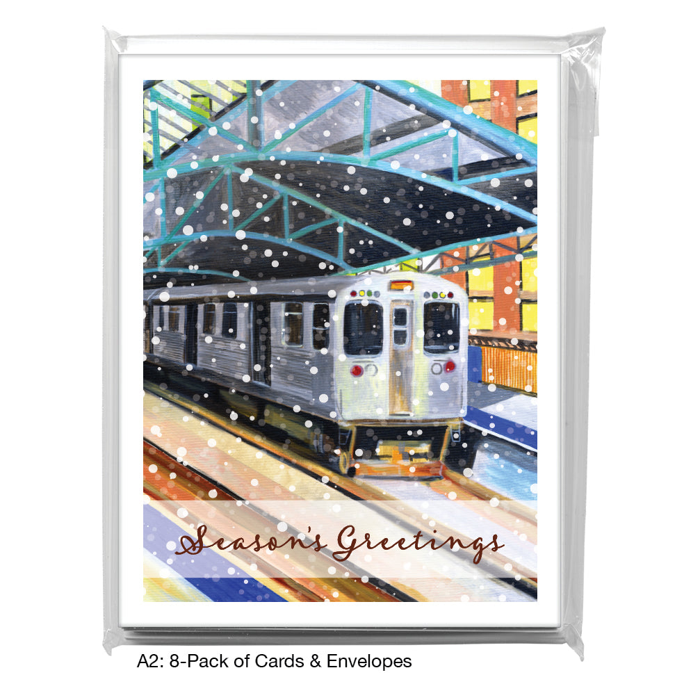 State & Van Buren, Chicago, Greeting Card (7244A), A2 8-Pack, printedcanvas.com
