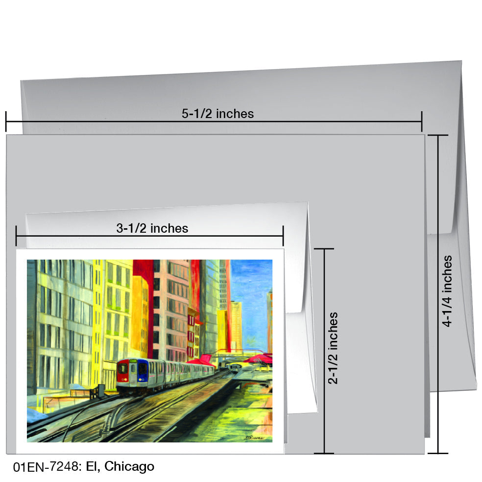 El, Chicago, Greeting Card (7248), Enclosure, printedcanvas.com