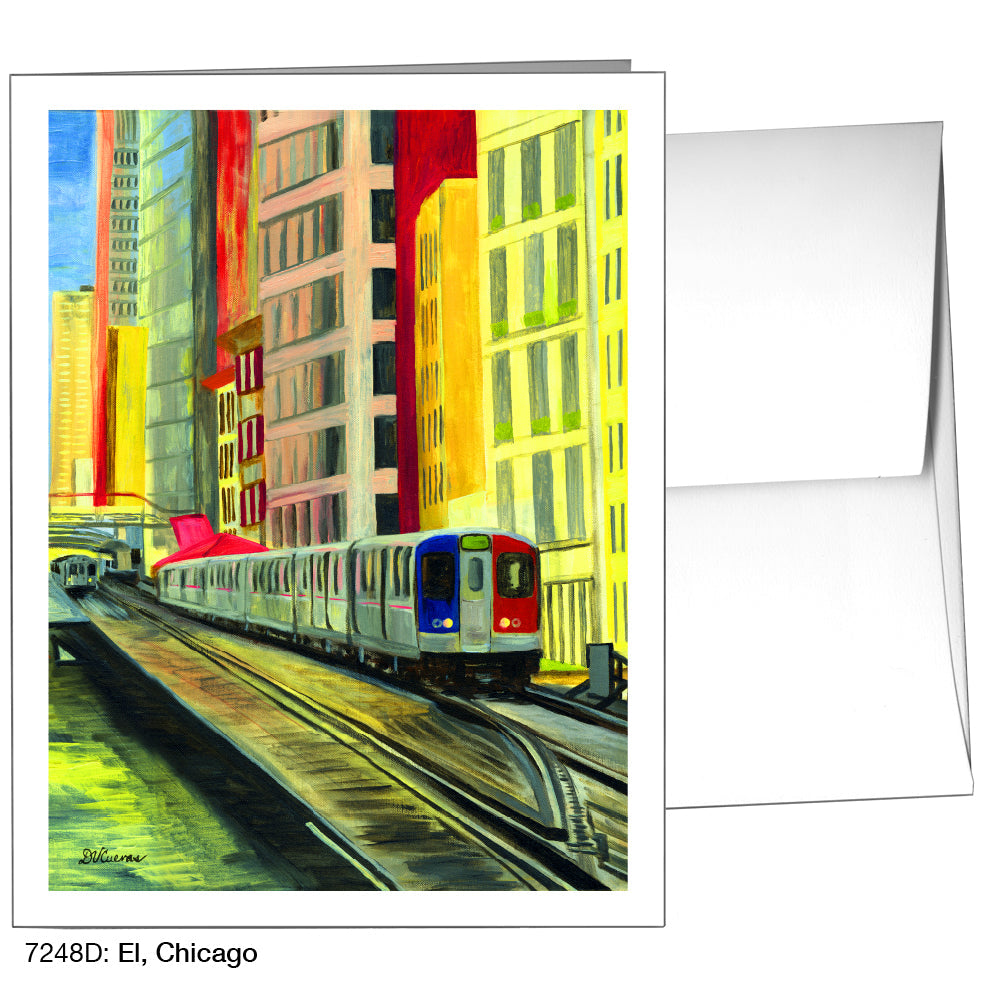 El, Chicago, Greeting Card (7248D), A2, printedcanvas.com